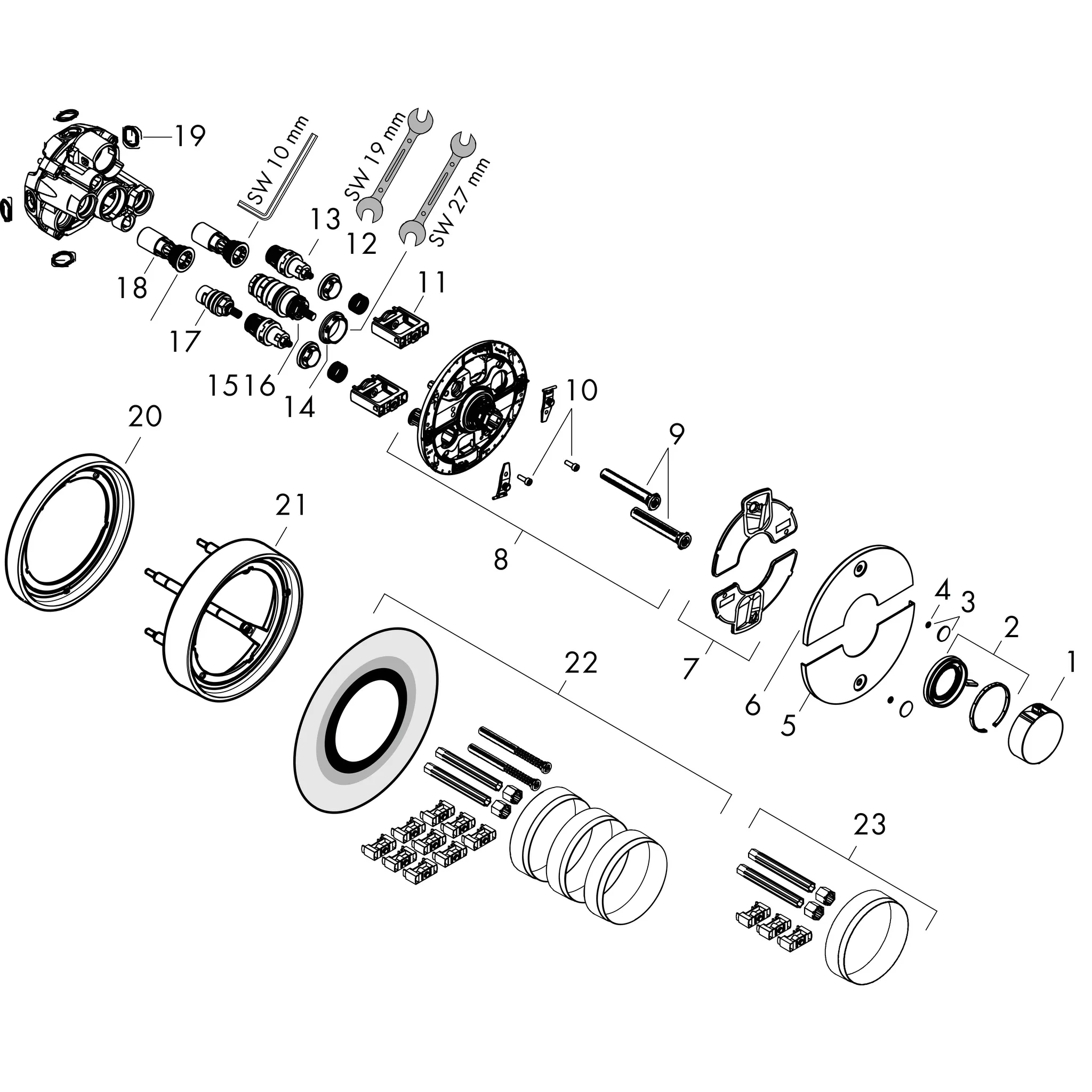 ShowerSelect Comfort S Thermostat Unterputz für 2 Verbraucher Chrom ShowerSelect Comfort S Thermostat Unterputz für 2 Verbraucher Chrom