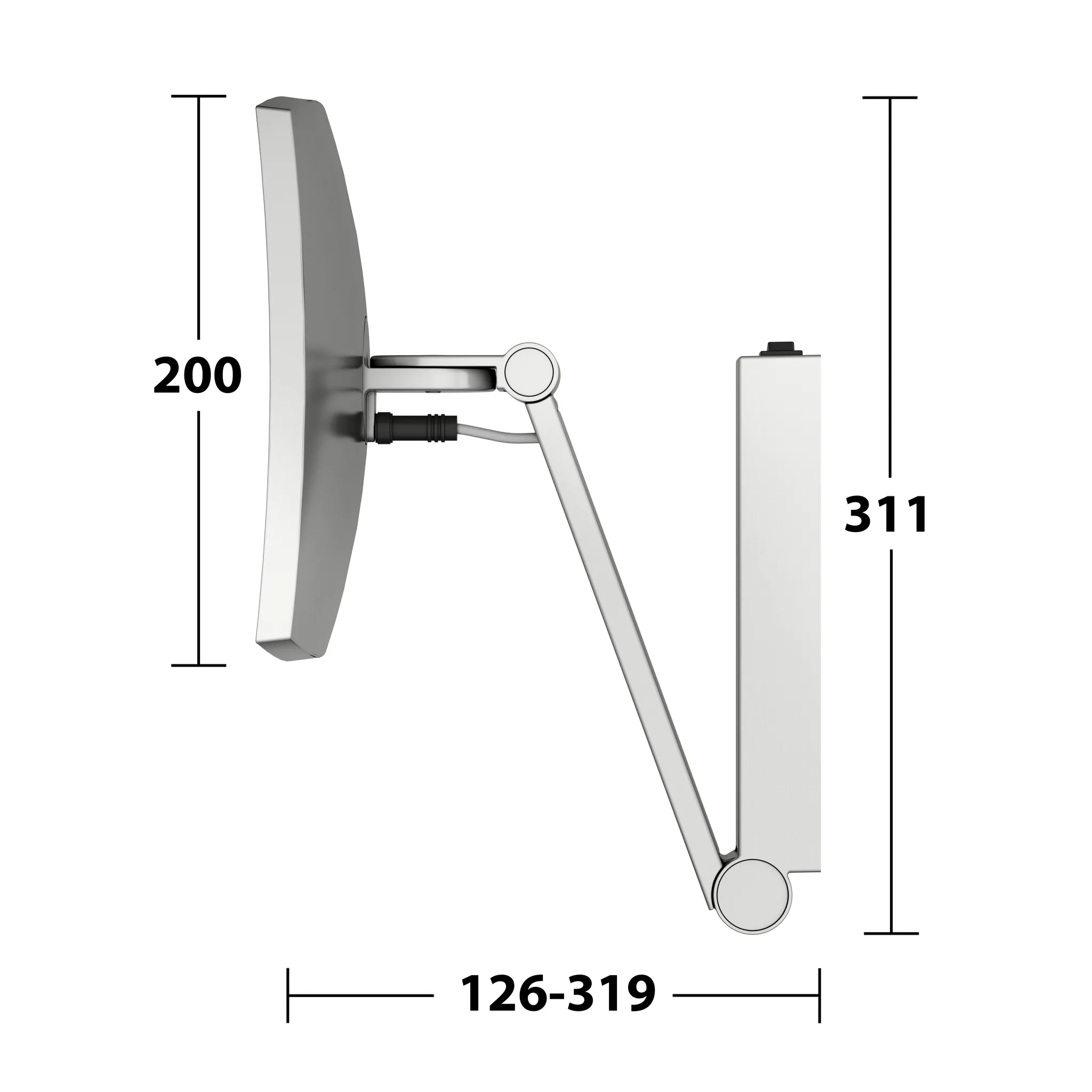 KEUCO Kosmetikspiegel iLook_move beleuchtet Wandmodell, eckig/beleuchtet mit Wippschalter Edelstahl-finish KEUCO Kosmetikspiegel iLook_move beleuchtet Wandmodell, eckig/beleuchtet mit Wippschalter Edelstahl-finish