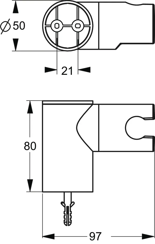 Ideal Standard Brausehalter Idealrain schwenkbar Chrom Ideal Standard Brausehalter Idealrain schwenkbar Chrom