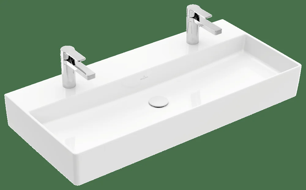 Villeroy & Boch Memento 2.0 Waschbecken TitanCeram 1000x470mm Rechteck Weiß Alpin Villeroy & Boch Memento 2.0 Waschbecken TitanCeram 1000x470mm Rechteck Weiß Alpin