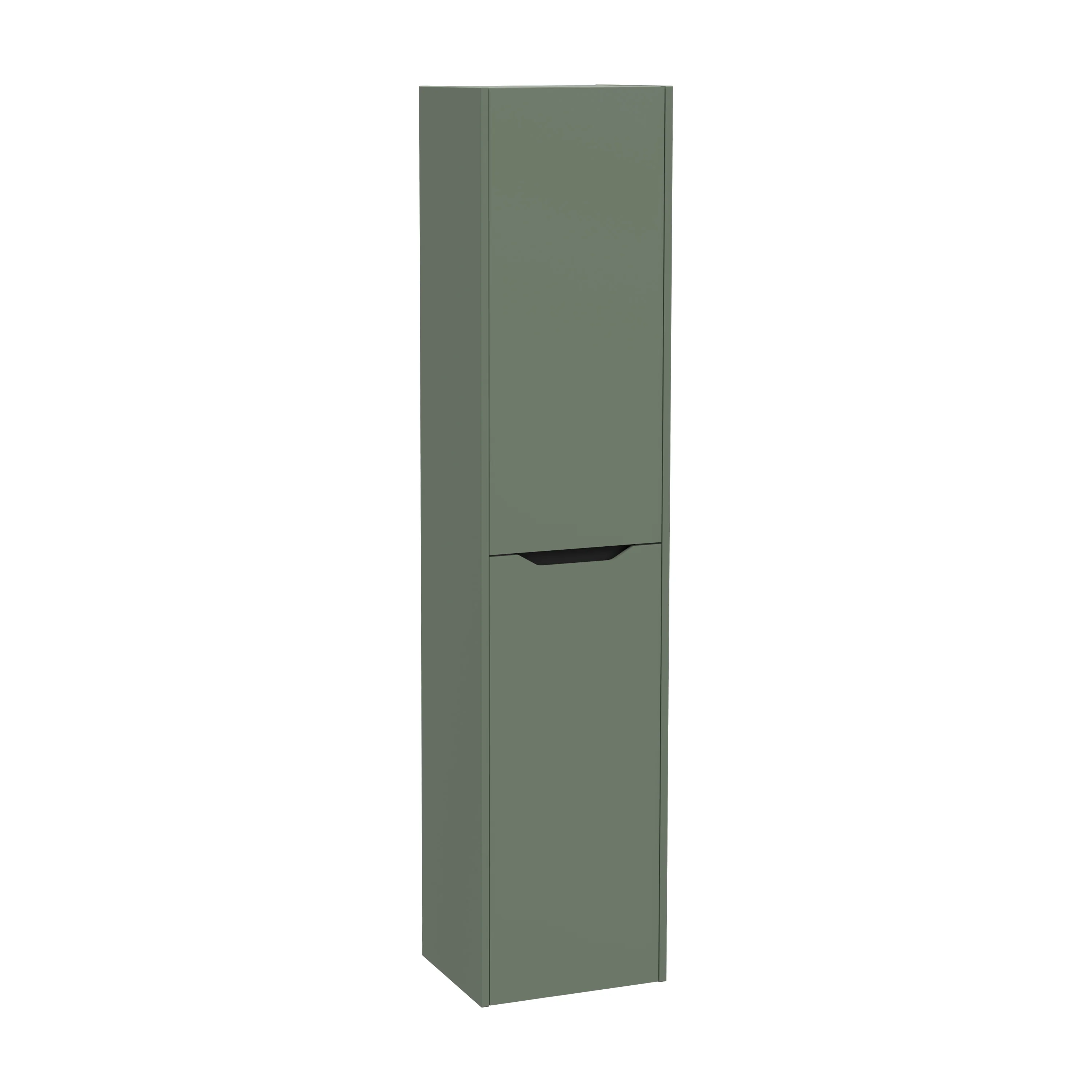 New Integra Square Hochschrank mit 2 Türen 40 x 35 x 180 cm (BxTxH) Türanschlag rechts Grün Matt