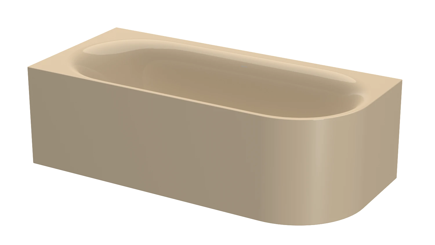 Bette oval Badewanne „BetteLux Oval IV Silhouette“ 185 × 85 cm in Bahamabeige
