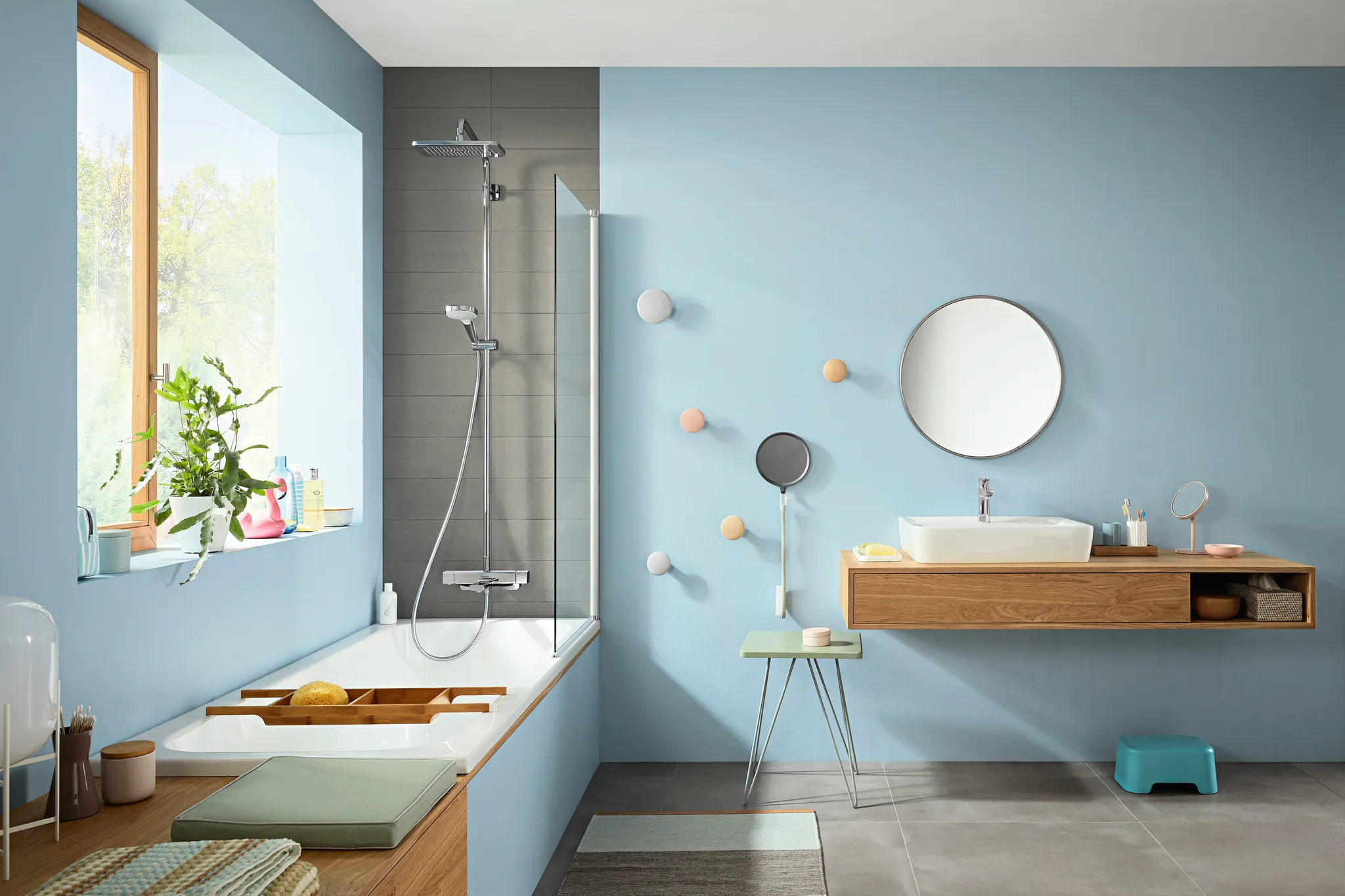 Showerpipe Croma E 280 1jet chrom mit Wannenthermostat