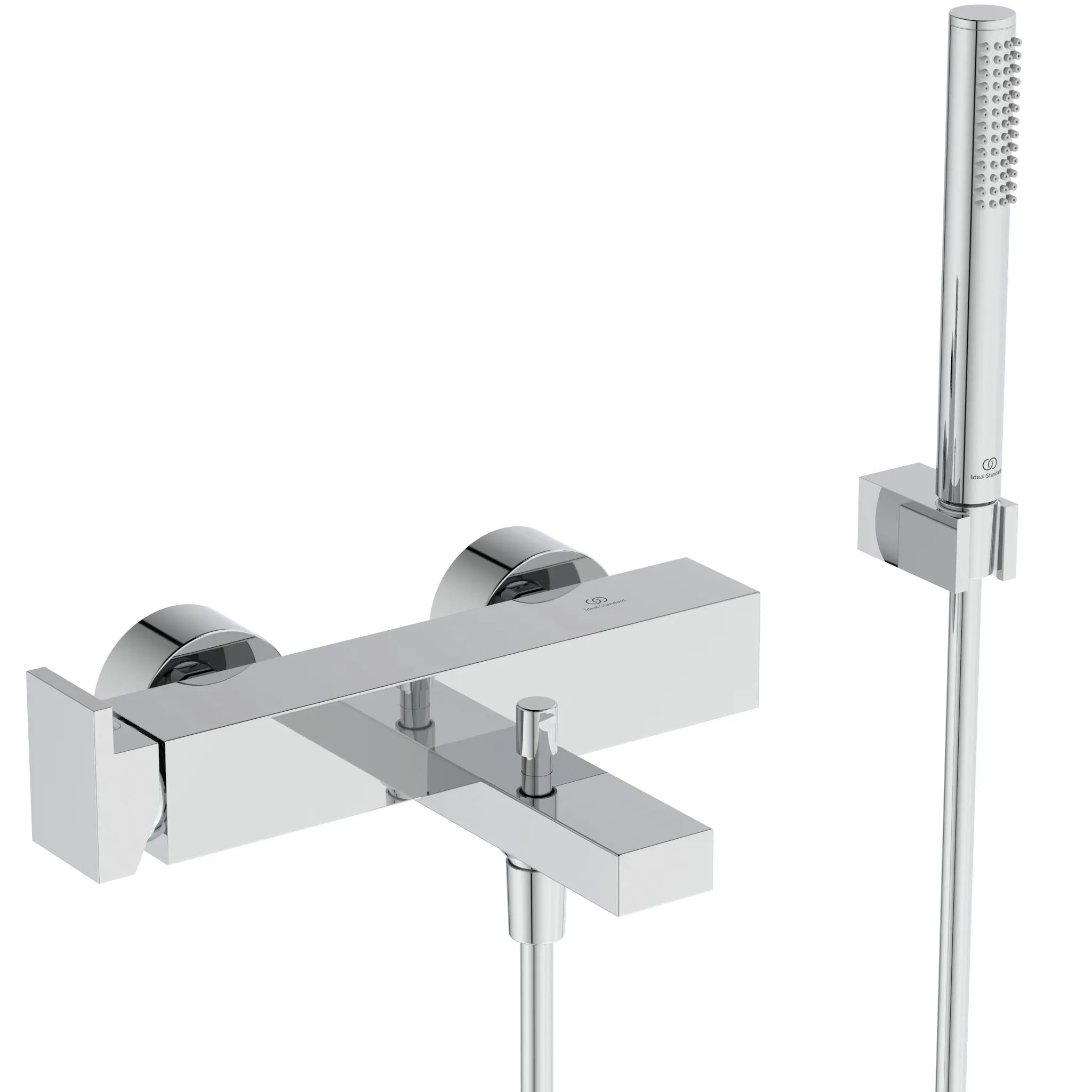 Badearmatur Aufputz Extra Ausladung 210mm mit Stab-Handbrause Brushed Gold Badearmatur Aufputz Extra Ausladung 210mm mit Stab-Handbrause Brushed Gold