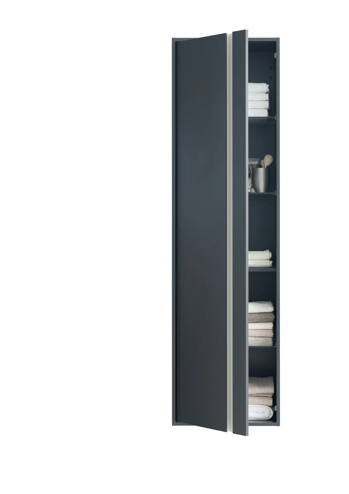 Duravit Hochschrank „Ketho“ 50 × 180 × 36 cm Graphit Matt