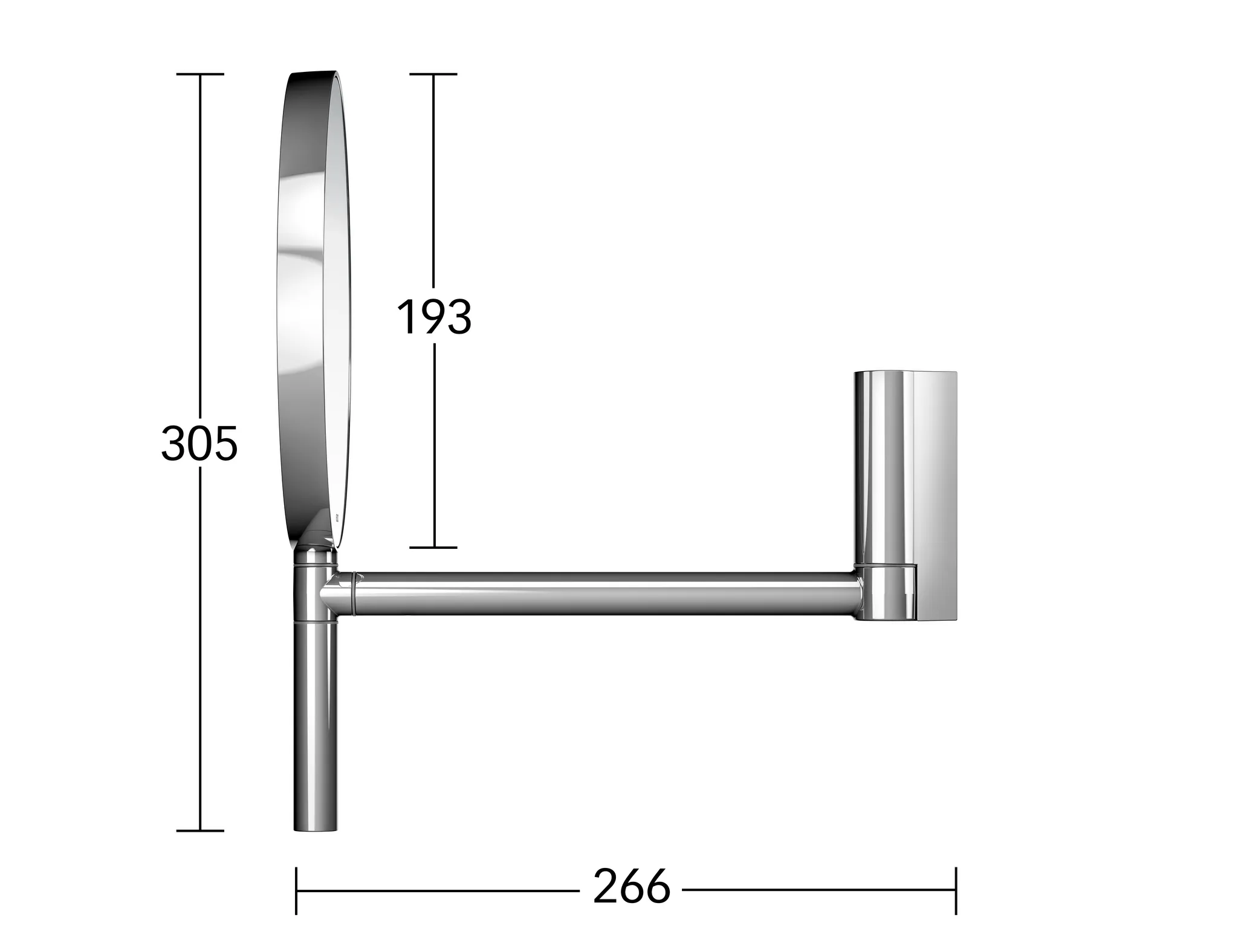 KEUCO Kosmetikspiegel PLAN unbeleuchtet Wandmodell verchromt