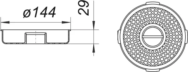 Schmutz- und Haarfangsieb S 15, d: 144 mm Schmutz- und Haarfangsieb S 15, d: 144 mm