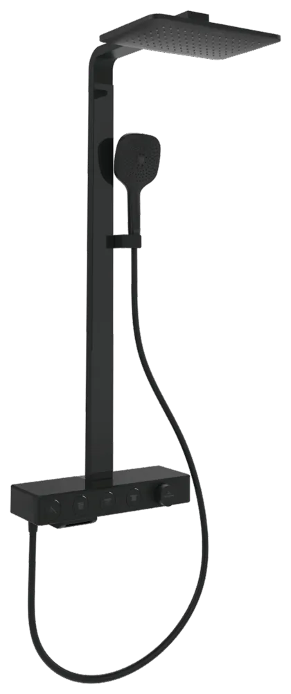 Gleitstangekombination „Infinity Showers“, Befestigung verdeckt in Matt Black Gleitstangekombination „Infinity Showers“, Befestigung verdeckt in Matt Black