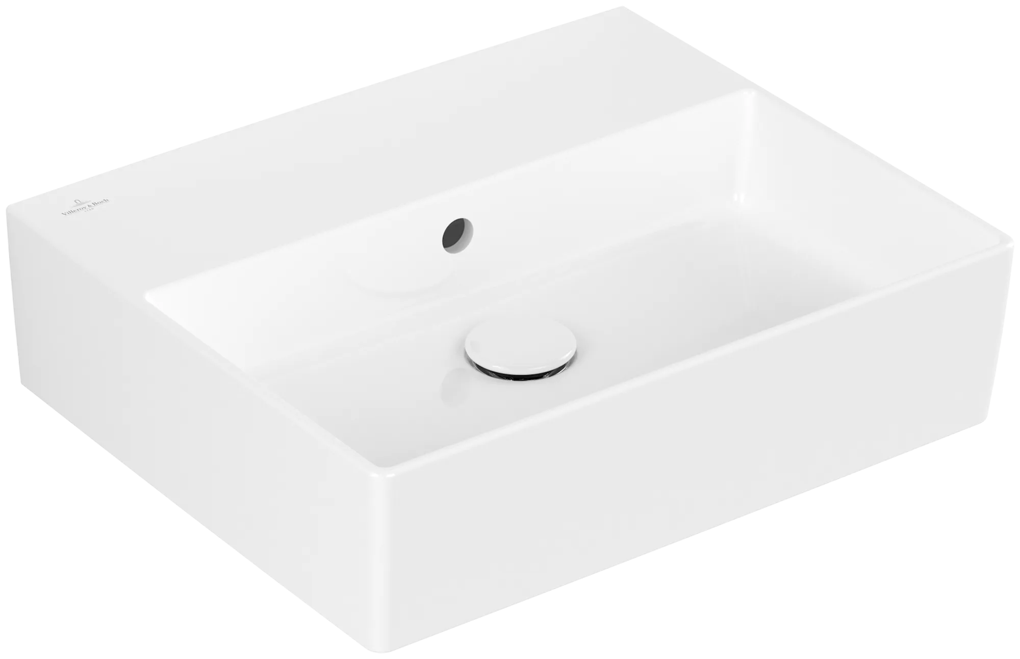 Villeroy & Boch Wandwaschtisch aus TitanCeram „Memento 2.0“ 500 × 420 × 140 mm, ohne Hahnlochbohrung in Weiß Alpin