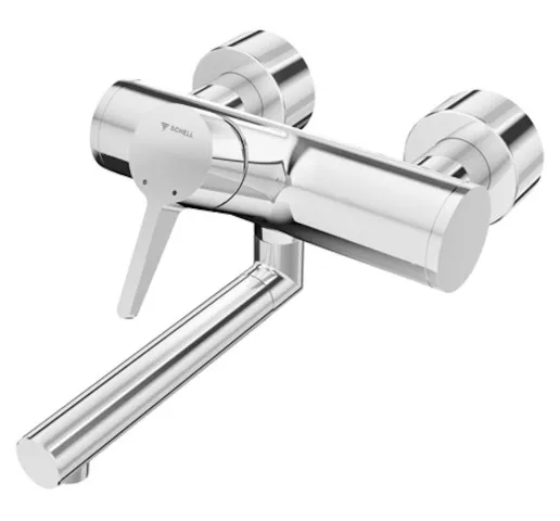 Aufputz-Waschtisch-Armatur VITUS VW-EH-M, Mischwasser, Einhebel, 2 RFV, 2x DN 15 G 1/2 AG, Ausladung bis Mitte Strahlregler: 210 mm, chrom