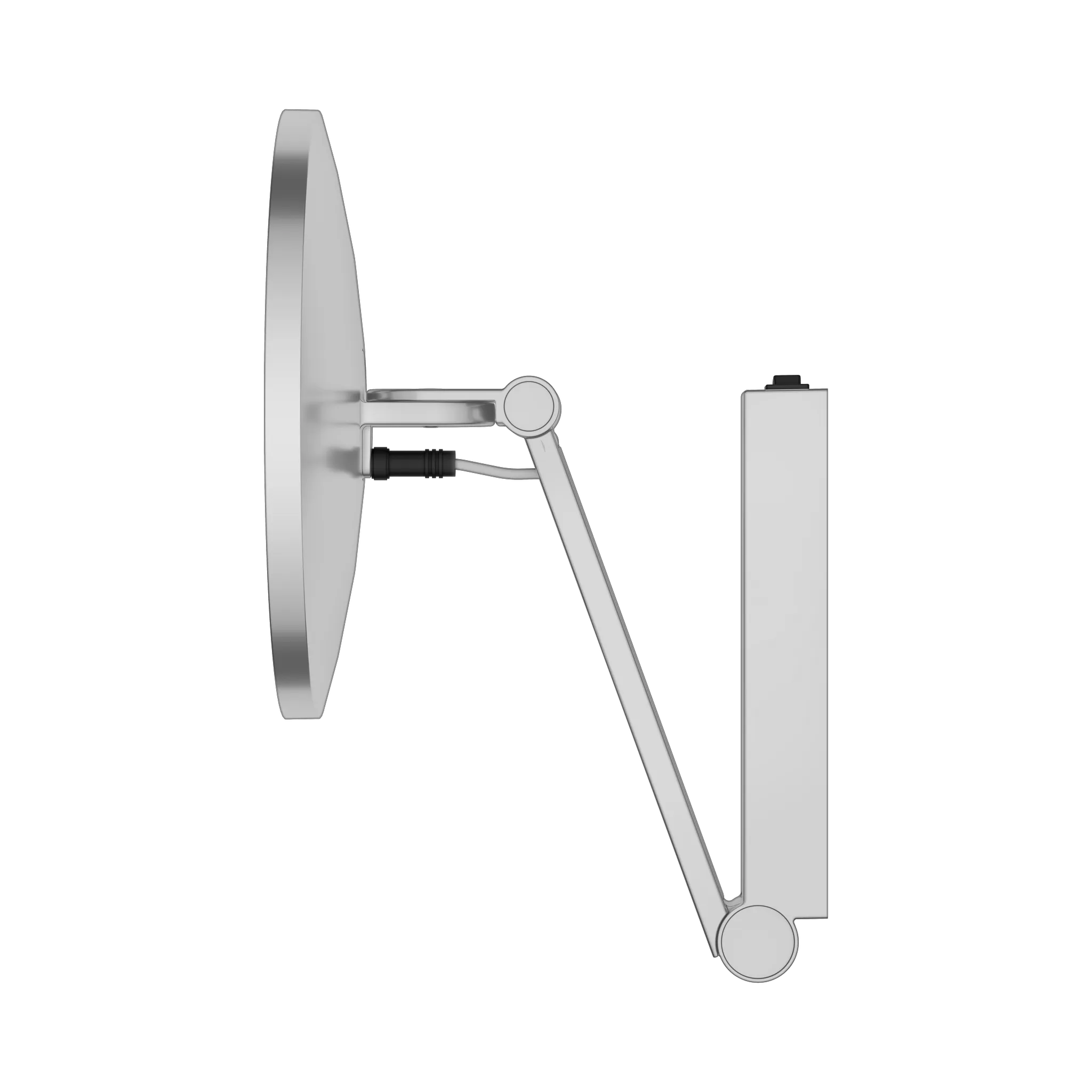 KEUCO Kosmetikspiegel mit Wippschalter „iLook_move“ Rund, mit Beleuchtung in Aluminium-finish, ⌀ 212 mm KEUCO Kosmetikspiegel mit Wippschalter „iLook_move“ Rund, mit Beleuchtung in Aluminium-finish, ⌀ 212 mm