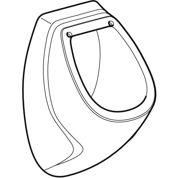 Urinal „Corso“, Zulauf von oben, Befestigung verdeckt, ohne Zielobjekt 31 × 52,2 × 32 cm Urinal „Corso“, Zulauf von oben, Befestigung verdeckt, ohne Zielobjekt 31 × 52,2 × 32 cm