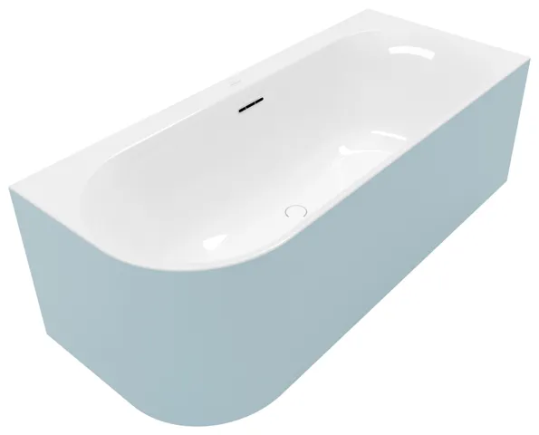 Villeroy & Boch Badewanne mit ovaler Innenform „Loop & Friends“ vorwand oval 180 × 80 cm, rechts in Weiß Alpin / Colour On Demand