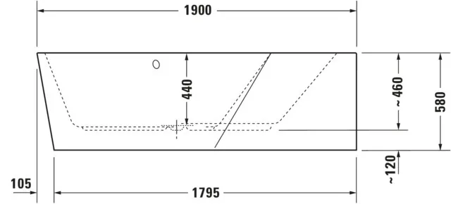 Duravit Whirlwanne „Paiova 5“ fünfeck 1900 × 1400 mm, rechts mit Jet-System, in Weiß Duravit Whirlwanne „Paiova 5“ fünfeck 1900 × 1400 mm, rechts mit Jet-System, in Weiß