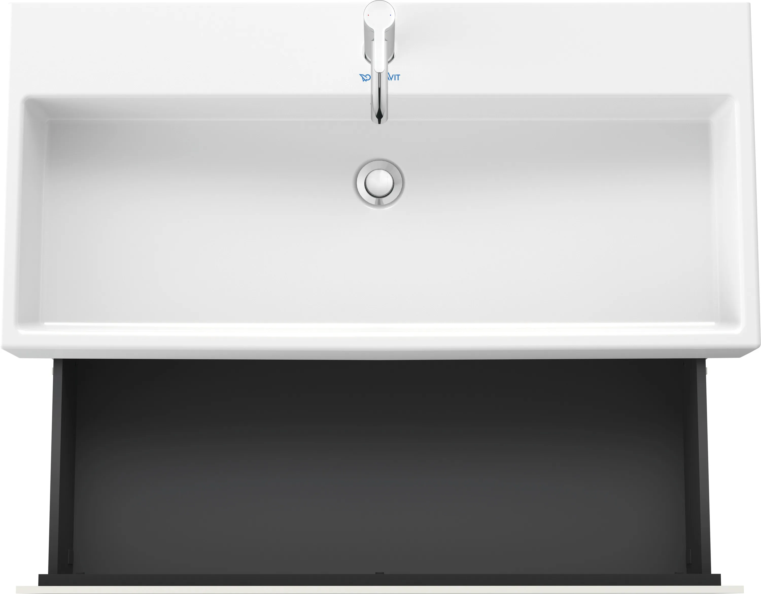 Duravit Waschtischunterschrank wandhängend „L-Cube“ 98,4 × 54,4 × 45,9 cm Weiß Hochglanz