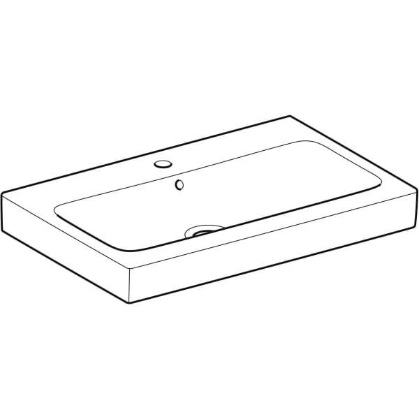 Wandwaschtisch „iCon“, rechteckig 75 × 48,5 cm