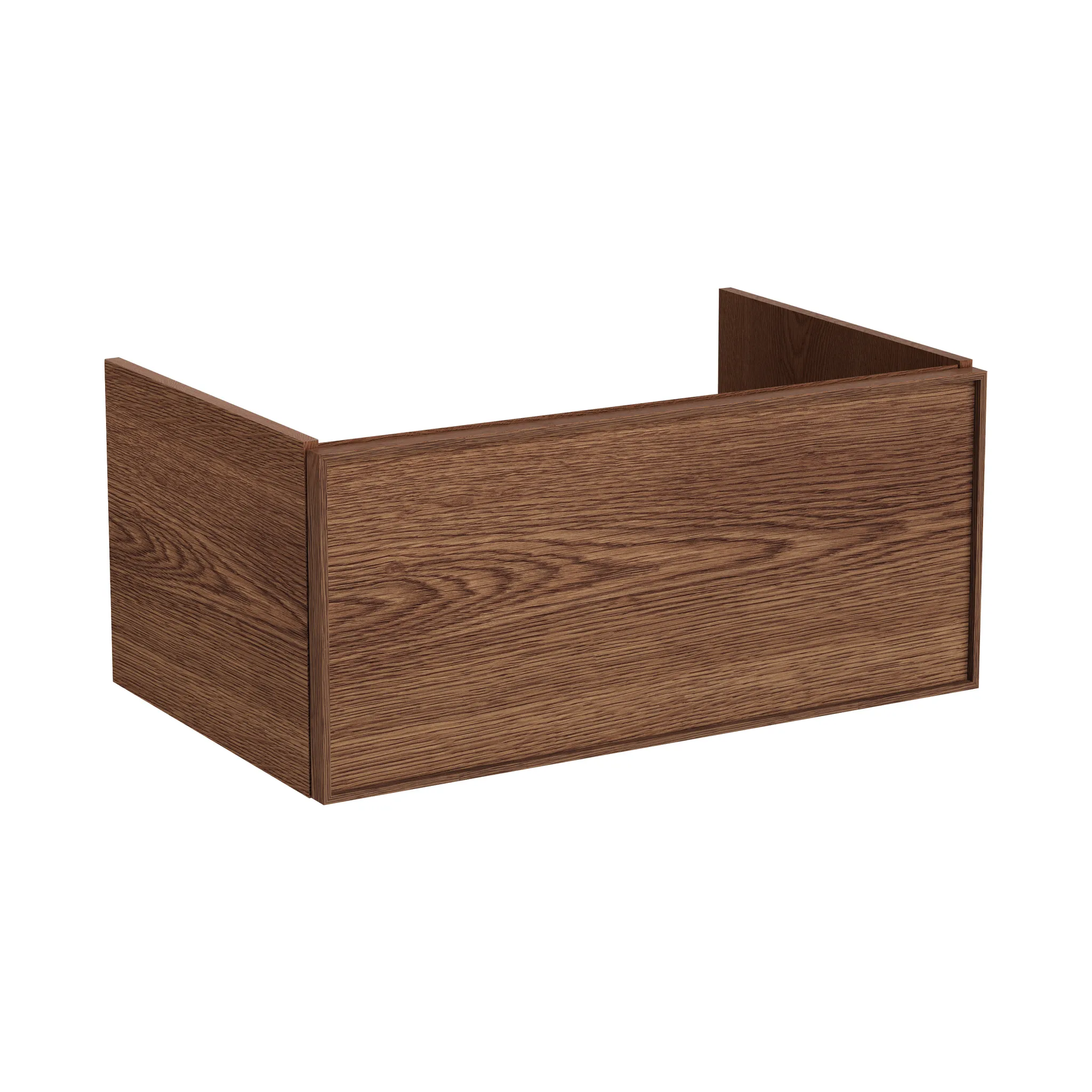 New Metropole Edge Waschtischunterschrank mit 1 Vollauszug 78 x 49 x 35 cm (BxTxH) Echtholzfurnier Walnuss