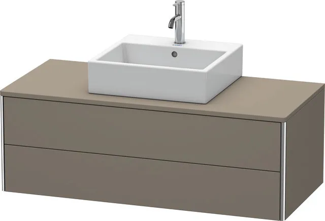 Duravit Waschtischunterschrank wandhängend „XSquare“ 120 × 40 × 54,8 cm Becken: mittig / Front- & Korpusfarbe: Flannel Grey Seidenmatt / Größe: 120 × 54,8 × 40 cm / Oberfläche: Lack / Profile: Chrom / Schubladen: 2 Duravit Waschtischunterschrank wandhängend „XSquare“ 120 × 40 × 54,8 cm Becken: mittig / Front- & Korpusfarbe: Flannel Grey Seidenmatt / Größe: 120 × 54,8 × 40 cm / Oberfläche: Lack / Profile: Chrom / Schubladen: 2