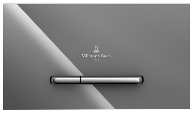 WC-Betätigungsplatte ViConnect Installationssysteme 922160, 125 x 77 x 259 mm, 2-Mengen-Spülung, Glass Glossy Grey