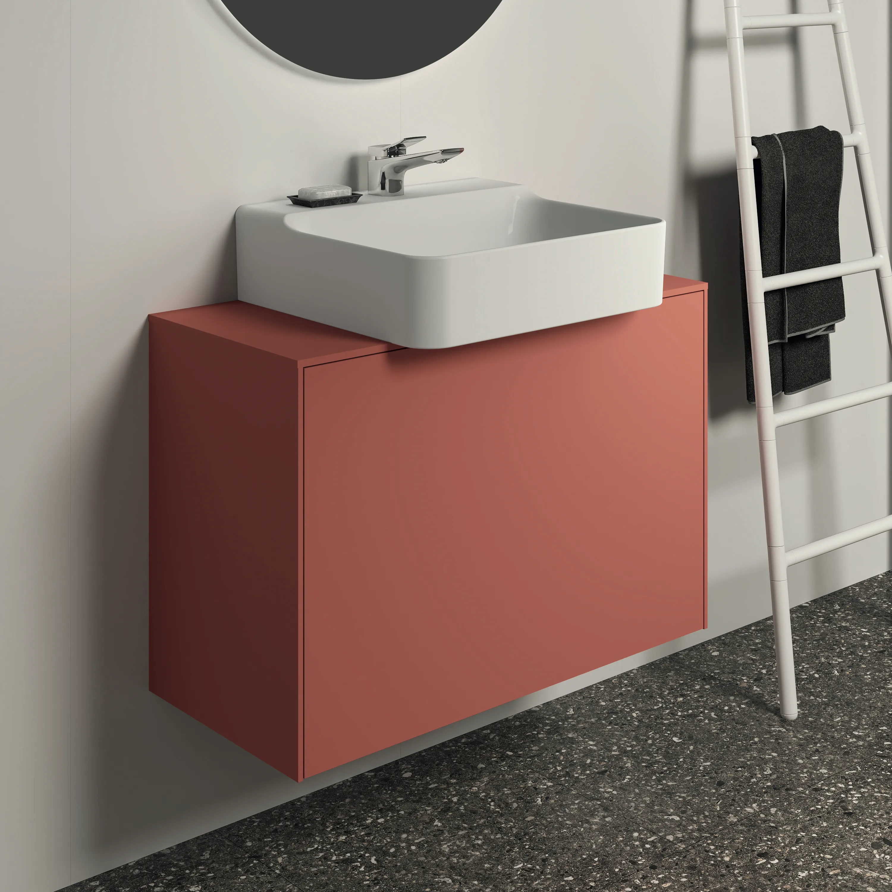 Ideal Standard Waschtischunterschrank Conca, 1 Auszug, mittigem Ausschnitt, 802x373x550mm, Sunset
