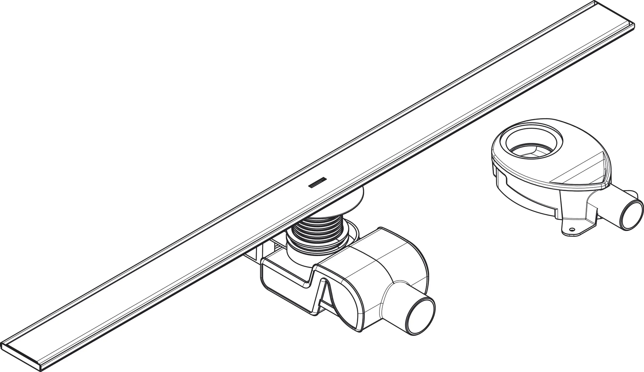RainDrain Allround Komplettset Duschrinne 1000 für Standard-/flache Installation Edelstahl gebürstet RainDrain Allround Komplettset Duschrinne 1000 für Standard-/flache Installation Edelstahl gebürstet