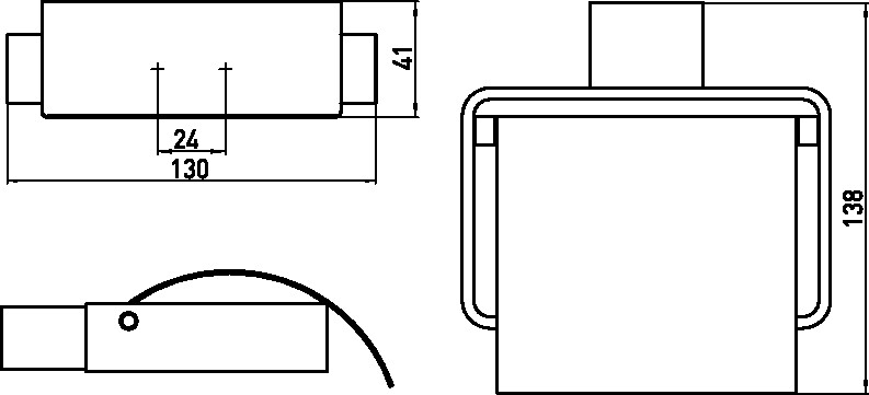 loft Papierhalter mit Deckel chrom