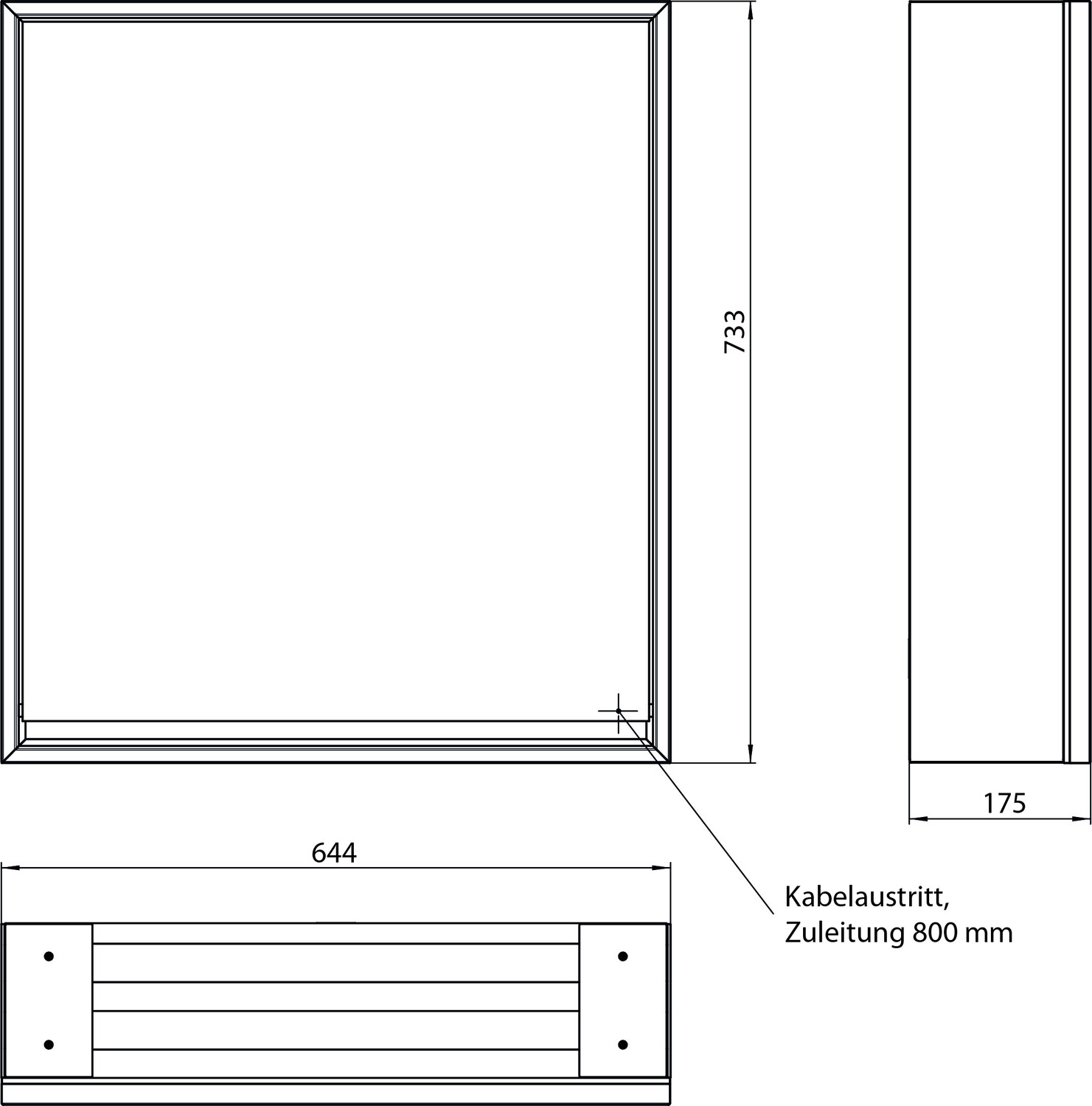 emco Spiegelschrank „loft“ 64,4 × 73,3 × 17,5 cm