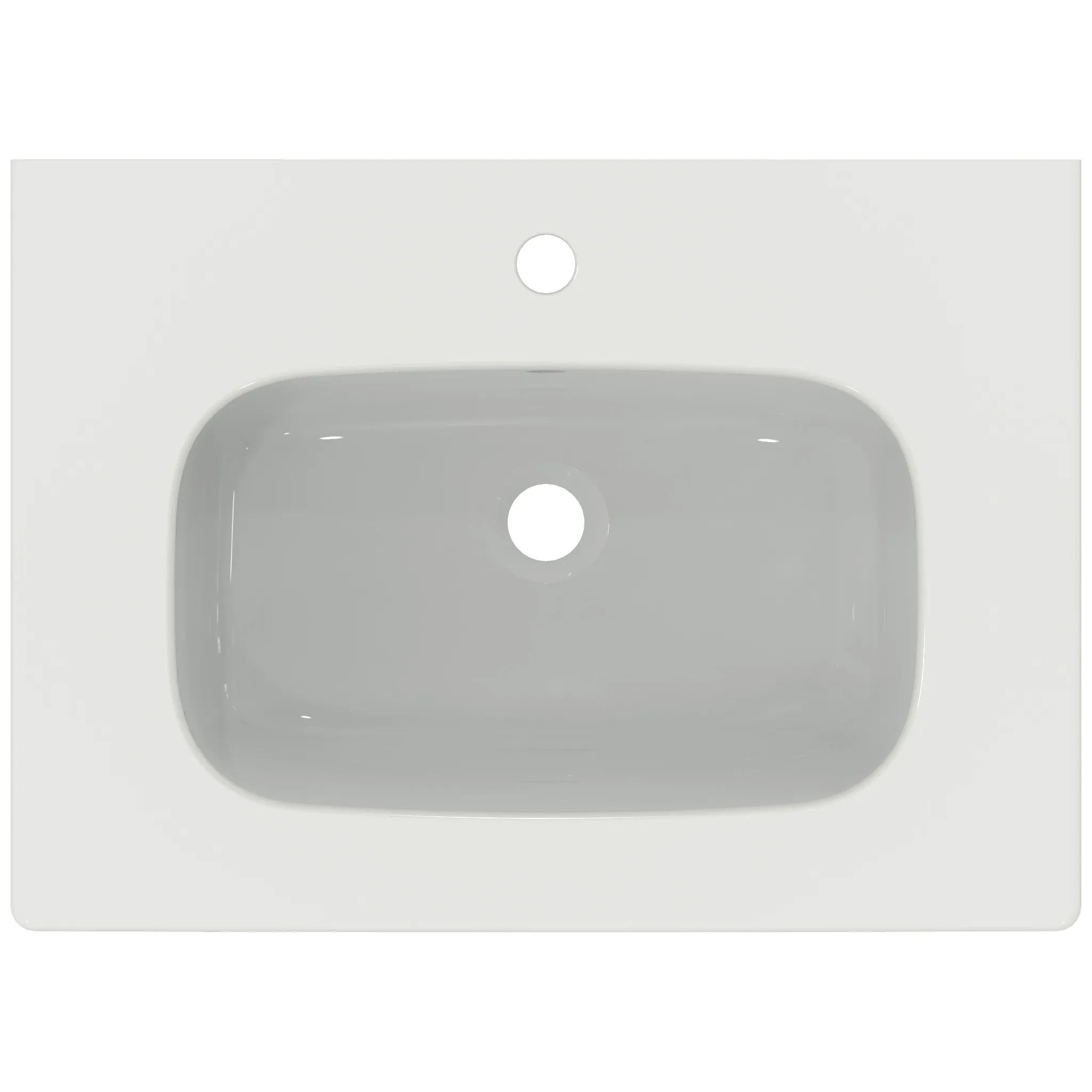 Waschbecken „i.life A“ 64 × 46 × 15,5 cm, Hahnlochposition mittig Waschbecken „i.life A“ 64 × 46 × 15,5 cm, Hahnlochposition mittig