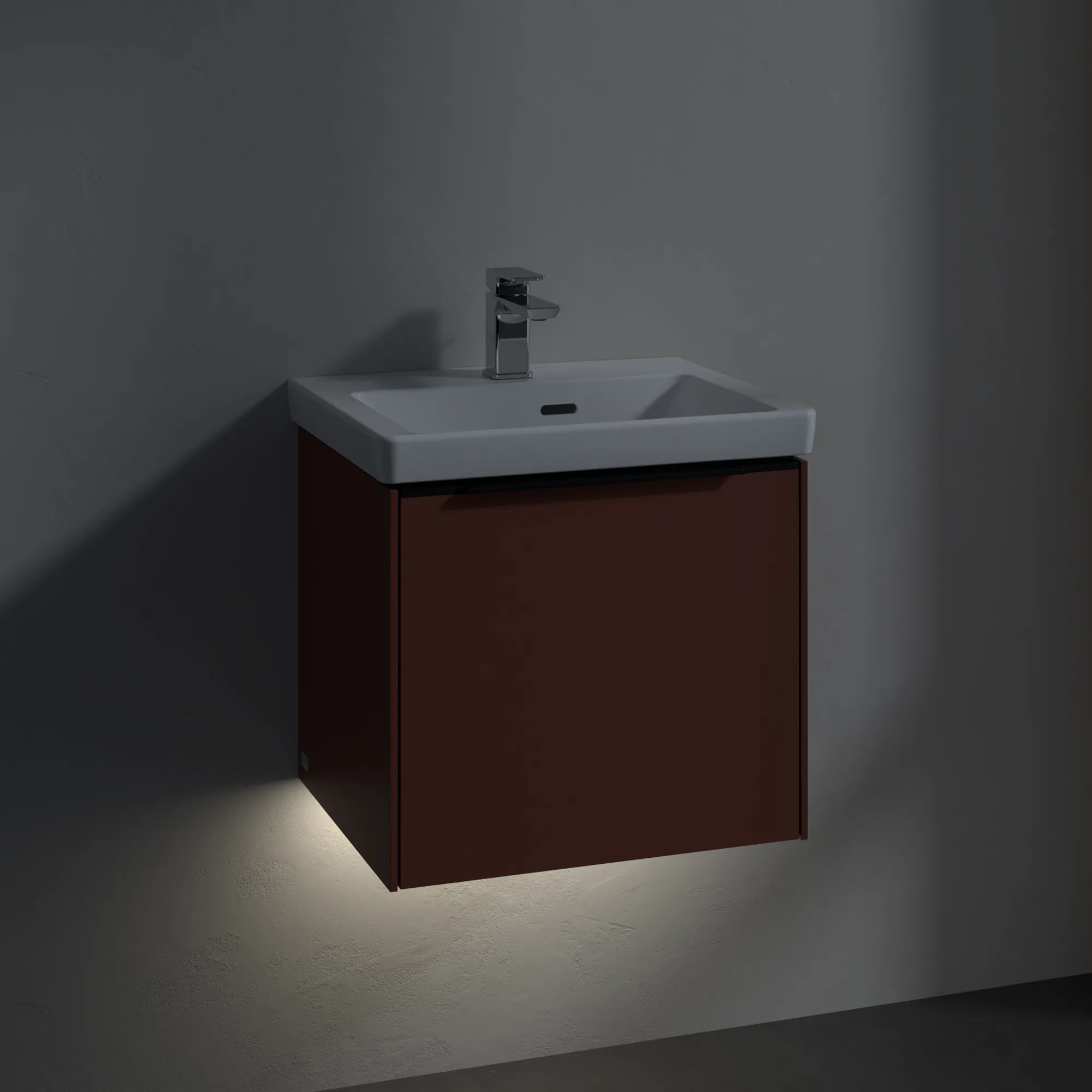 Villeroy & Boch Waschtischunterschrank „Subway 3.0“ für Schrankwaschtisch 473 × 429 × 407,5 mm Wine Red, für Becken mittig Villeroy & Boch Waschtischunterschrank „Subway 3.0“ für Schrankwaschtisch 473 × 429 × 407,5 mm Wine Red, für Becken mittig