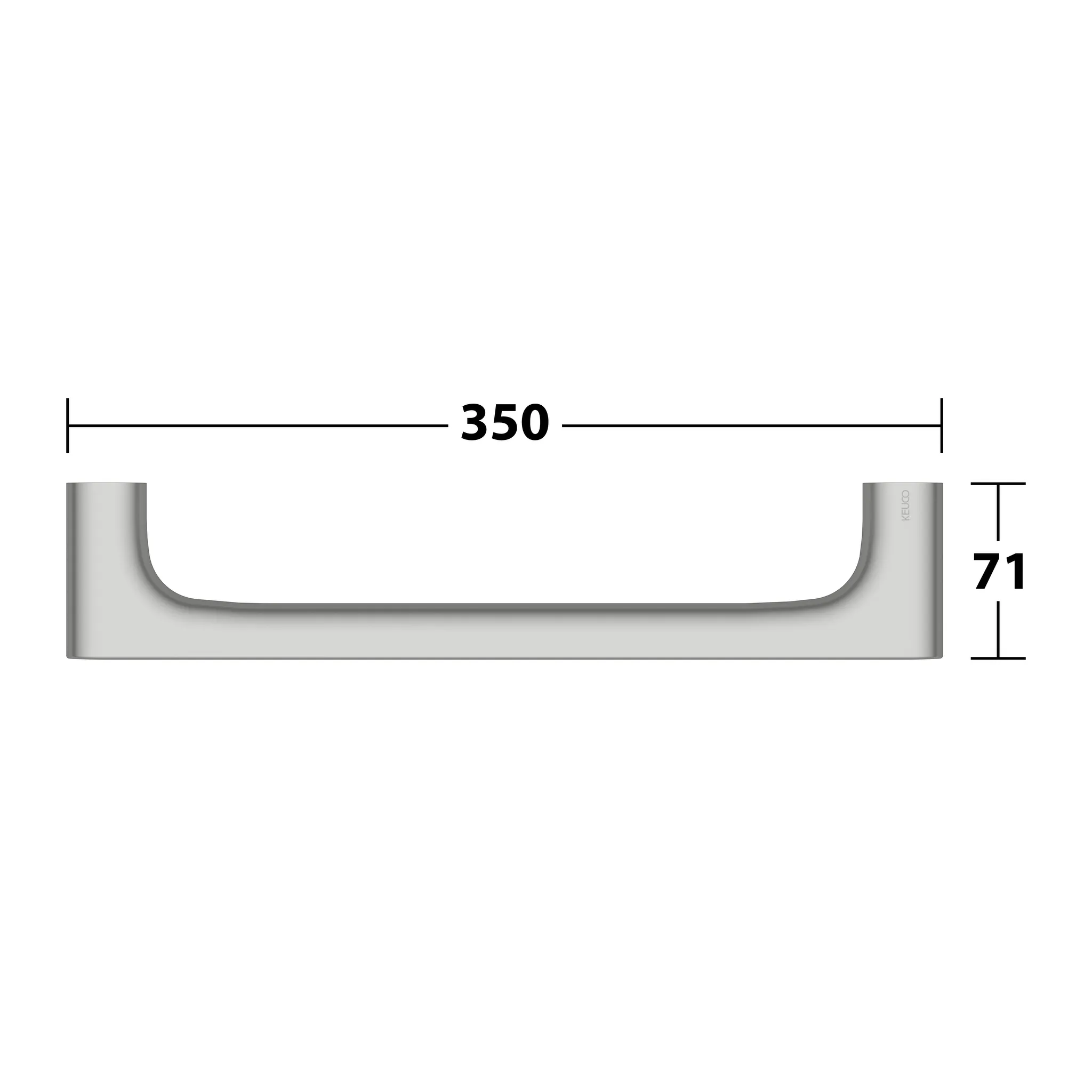 Edition 400 Haltegriff 350 mm Edelstahl-finish