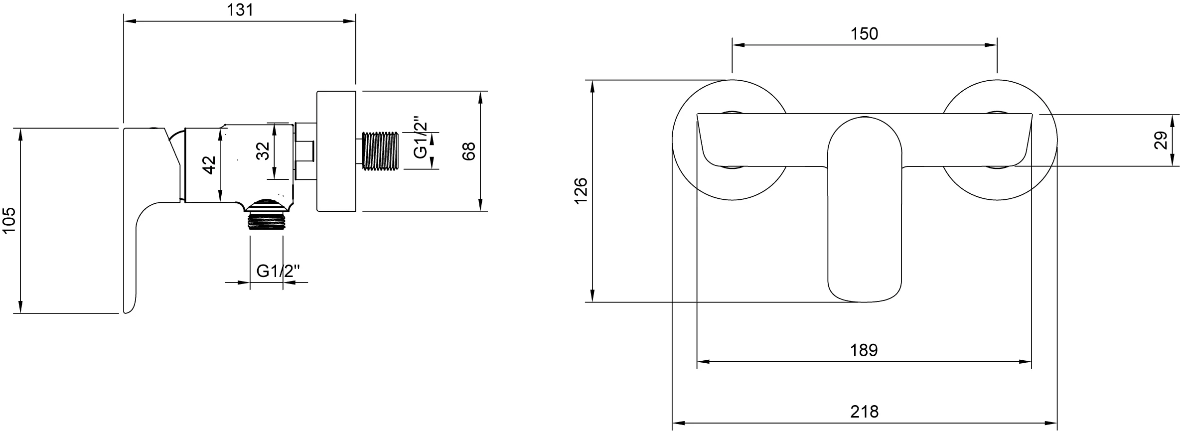 Villeroy & Boch O.novo Einhebel-Duscharmatur TVS104001000, Chrom