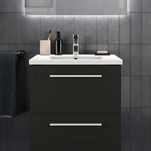 Waschbecken „i.lifeB“ 61 × 51 × 18 cm, Hahnlochposition mittig in Weiß Waschbecken „i.lifeB“ 61 × 51 × 18 cm, Hahnlochposition mittig in Weiß