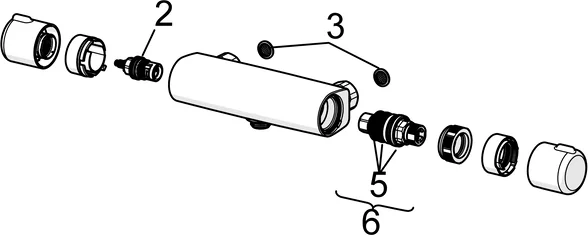 HansaMICRA Duscharmatur Hansacolour Brausebatterie 5815 DN15 Matt-Schwarz