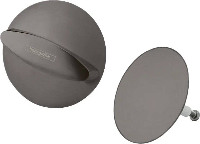 Ab-u.Überlaufgarnitur Flexaplus F-Set (Griff u.Stopfen) chrom Farbe: Brushed Black Chrome