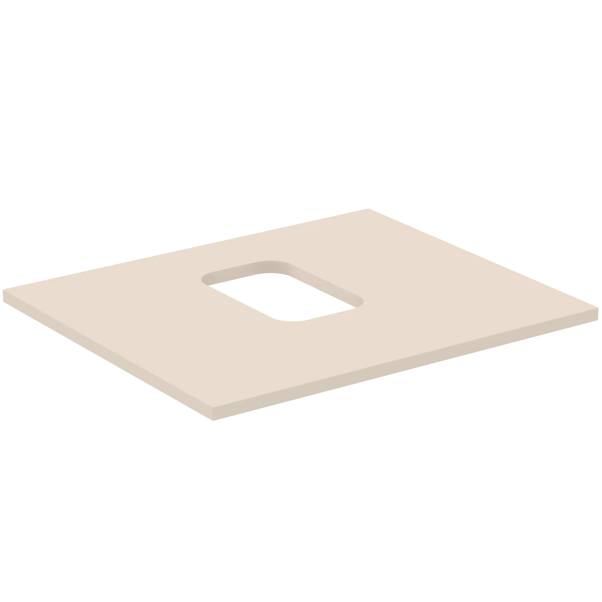 Waschtischplatte i.life B mittiger Ausschnitt für eine Schale 602x507x18mm Weiß matt Waschtischplatte i.life B mittiger Ausschnitt für eine Schale 602x507x18mm Weiß matt