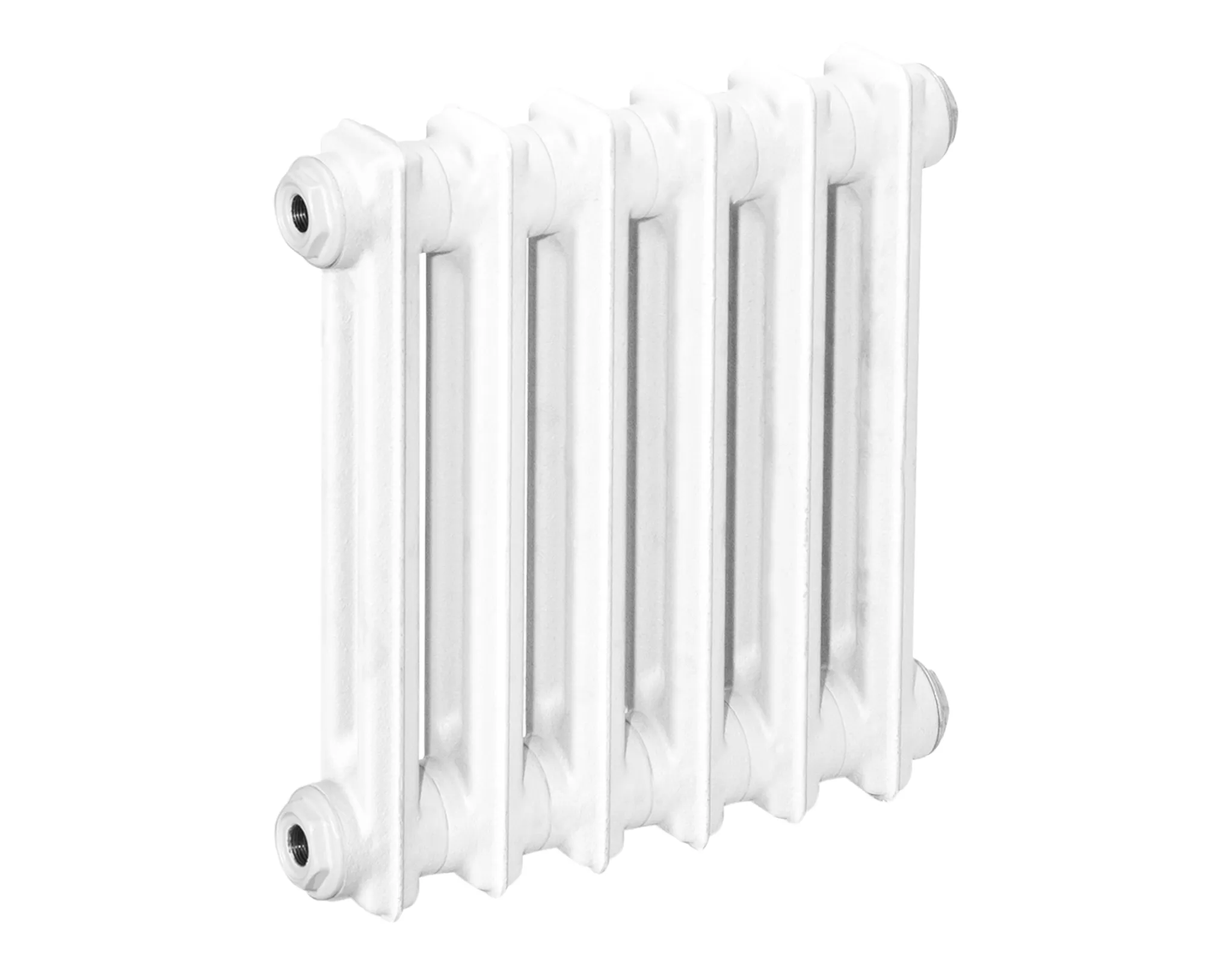 Beispielbild eines Heizkörpers mit 6 Gliedern ASW DIN-Gussradiator HG-TEC Berlin, 36 Glieder, Nabenabstand 350 mm, 2160 x 70 x 430 mm in RAL 9010