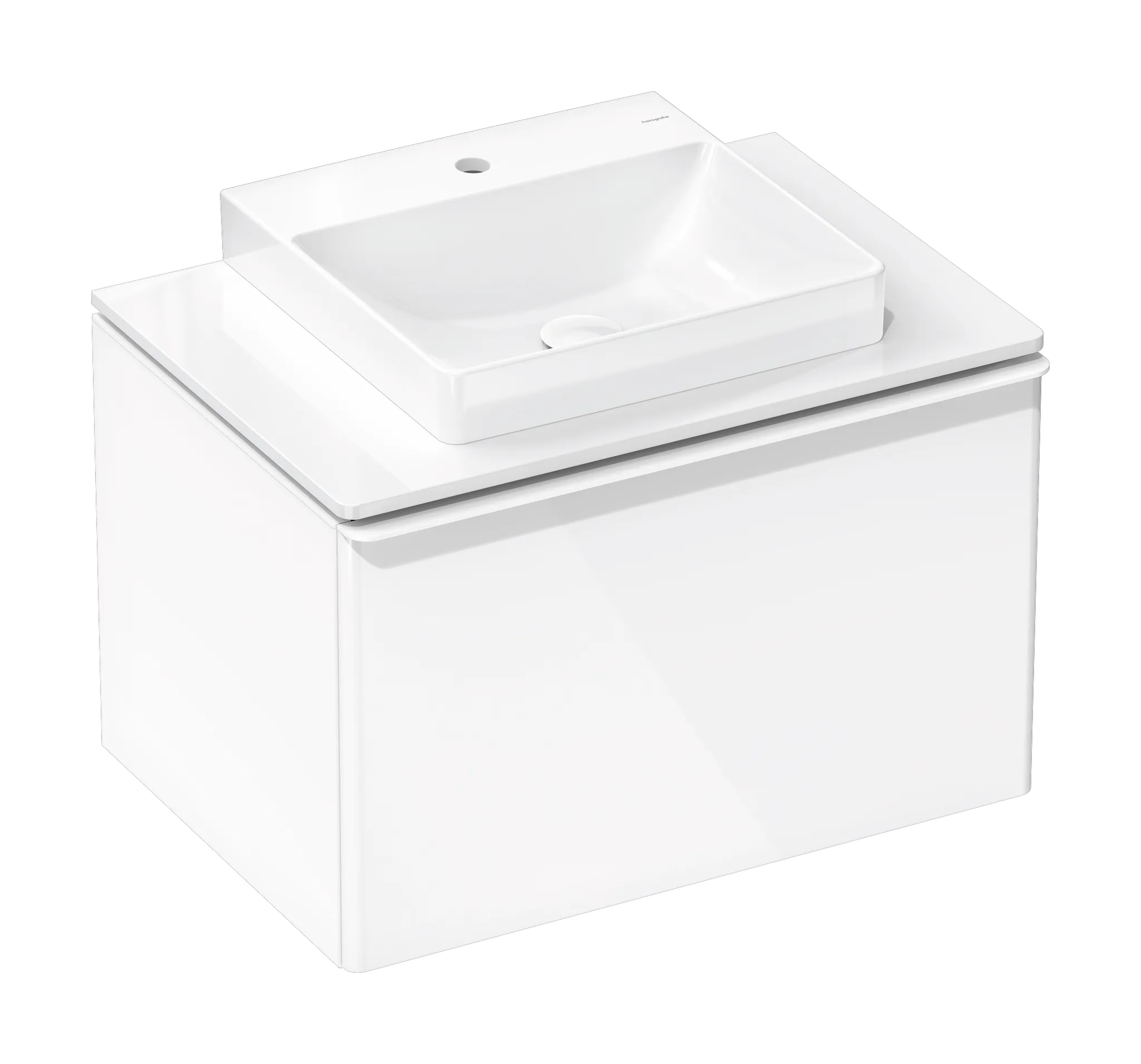 Xelu Q Waschtischunterschrank Weiß Hochglanz 780/550 mit 1 Schubkasten für Konsolen mit Aufsatzwaschtisch geschliffen Chrom Xelu Q Waschtischunterschrank Weiß Hochglanz 780/550 mit 1 Schubkasten für Konsolen mit Aufsatzwaschtisch geschliffen Chrom