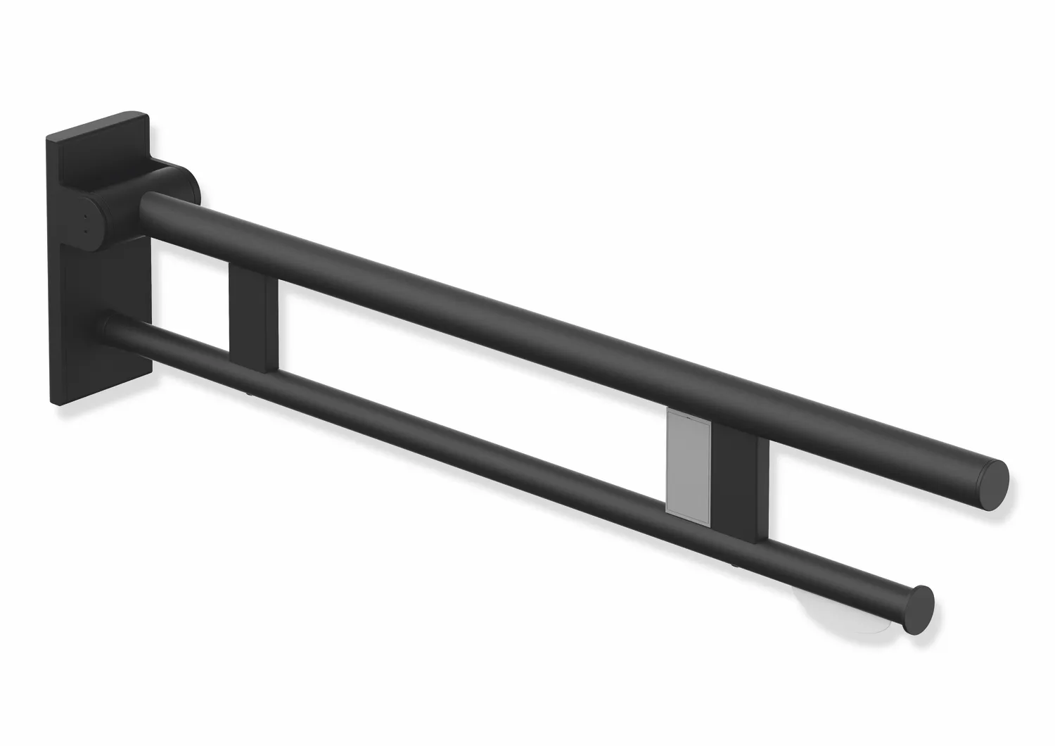 HEWI System 900 Mobiler Stützklappgriff Duo Design A Edelstahl, schwarz tiefmatt HEWI System 900 Mobiler Stützklappgriff Duo Design A Edelstahl, schwarz tiefmatt