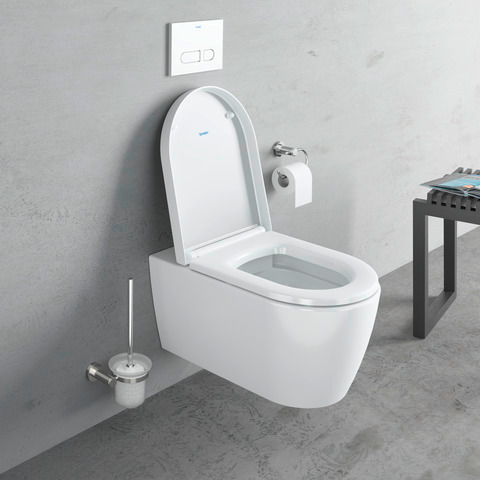 Duravit Wand-Tiefspül-WC inkl. WC-Sitz „ME by Starck“ 37,35 × 57 × 39,5 cm, Befestigung sichtbar Duravit Wand-Tiefspül-WC inkl. WC-Sitz „ME by Starck“ 37,35 × 57 × 39,5 cm, Befestigung sichtbar