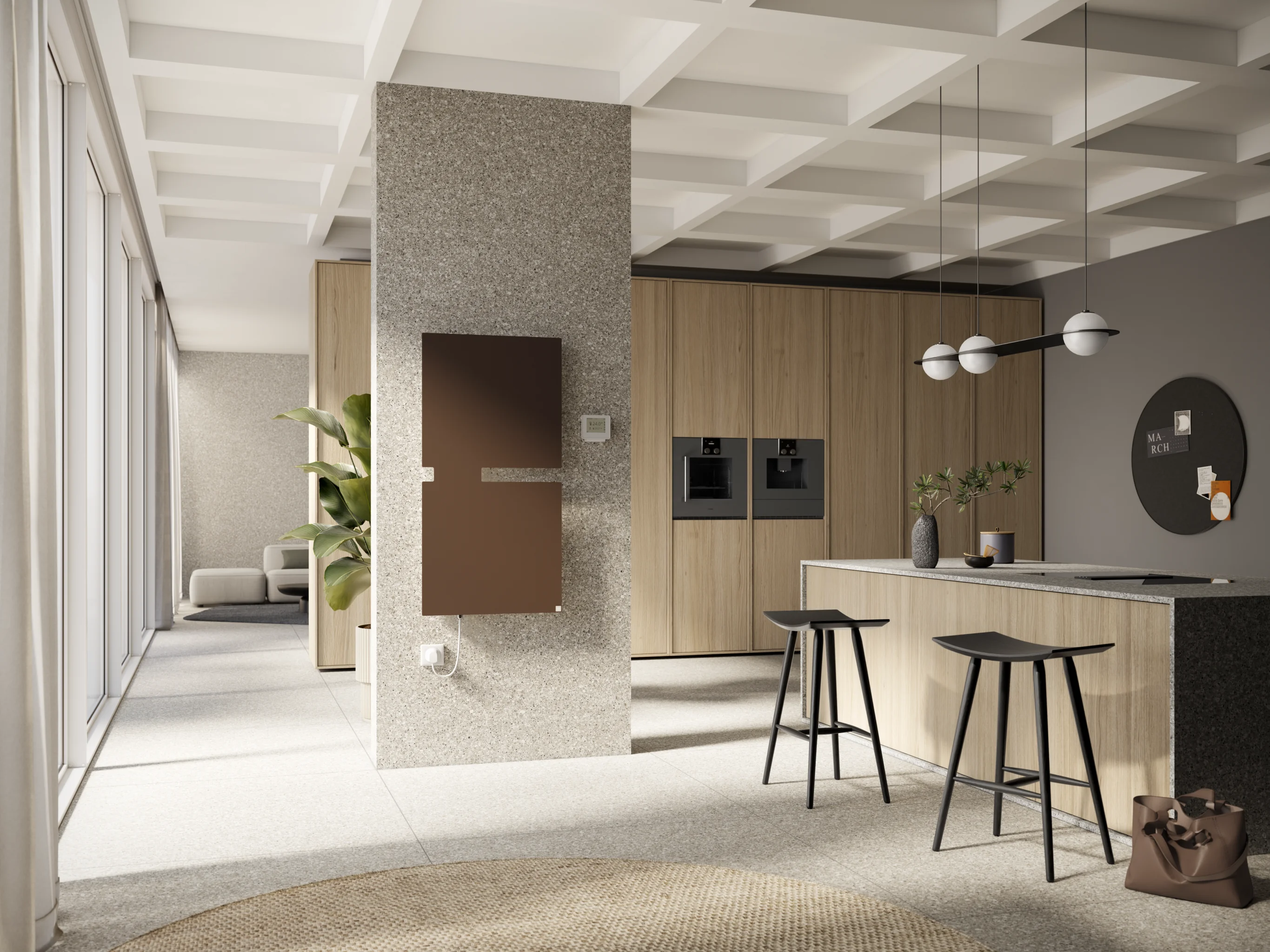 Kermi Design-Elektroheizkörper „Tano®-E“ 60 × 180 cm in Farbkonzept