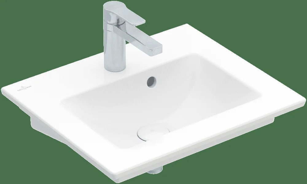 Villeroy & Boch Venticello Handwaschbecken 500x420mm Rechteck 1HL. mit Überlauf Weiß Alpin