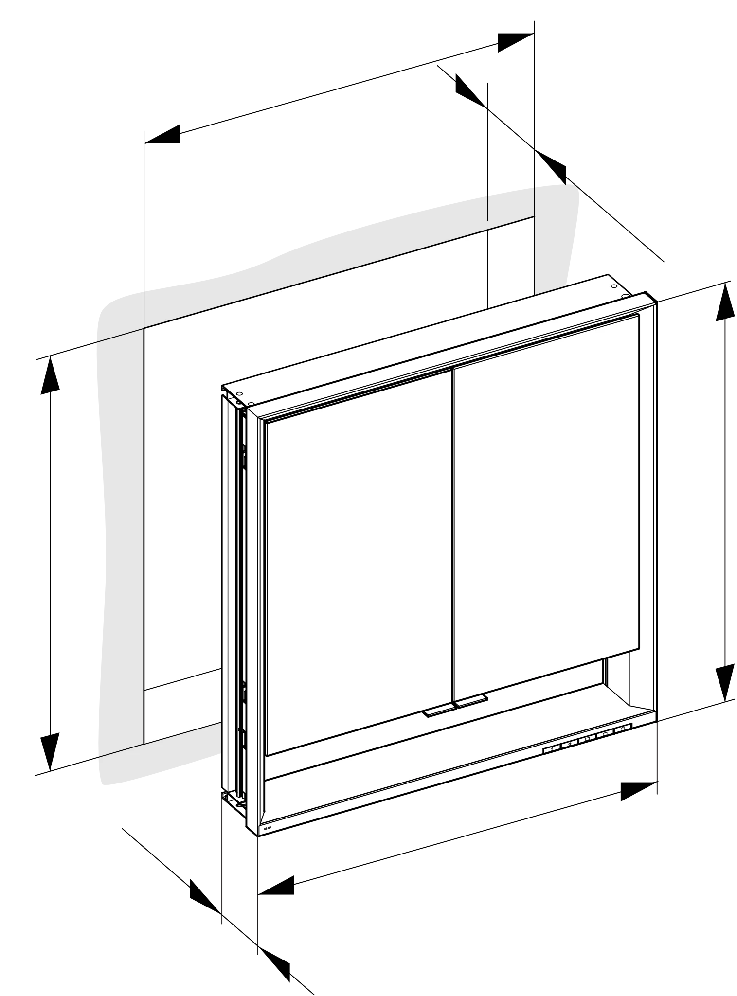 KEUCO Spiegelschrank „Royal Lumos“ 70 × 73,5 × 13 cm