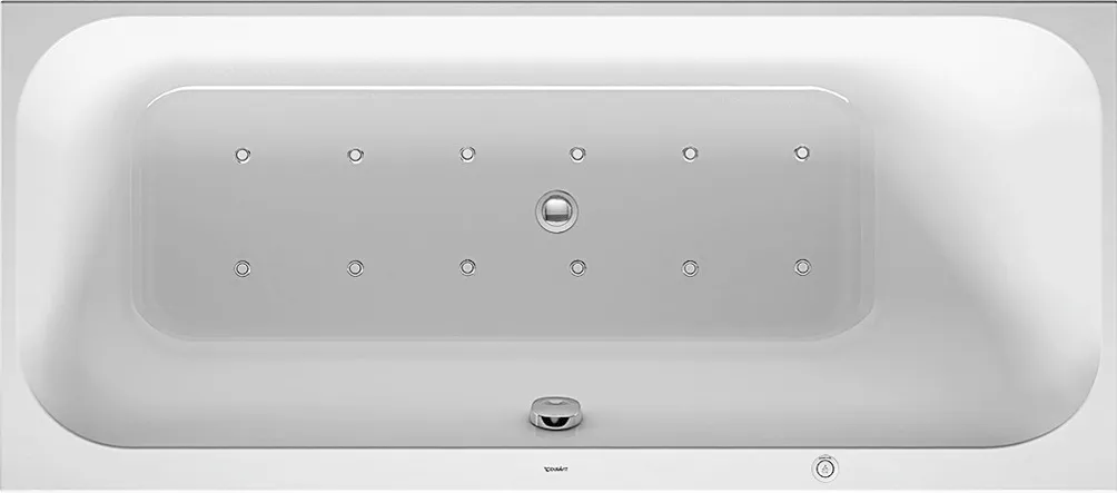 Duravit Whirlwanne „Happy D.2“ rechteck 1600 × 700 mm mit Air-System, in Weiß Größe: 160 × 70 cm / Rückenschräge: rechts / Whirlsystem: mit Air-System Duravit Whirlwanne „Happy D.2“ rechteck 1600 × 700 mm mit Air-System, in Weiß Größe: 160 × 70 cm / Rückenschräge: rechts / Whirlsystem: mit Air-System
