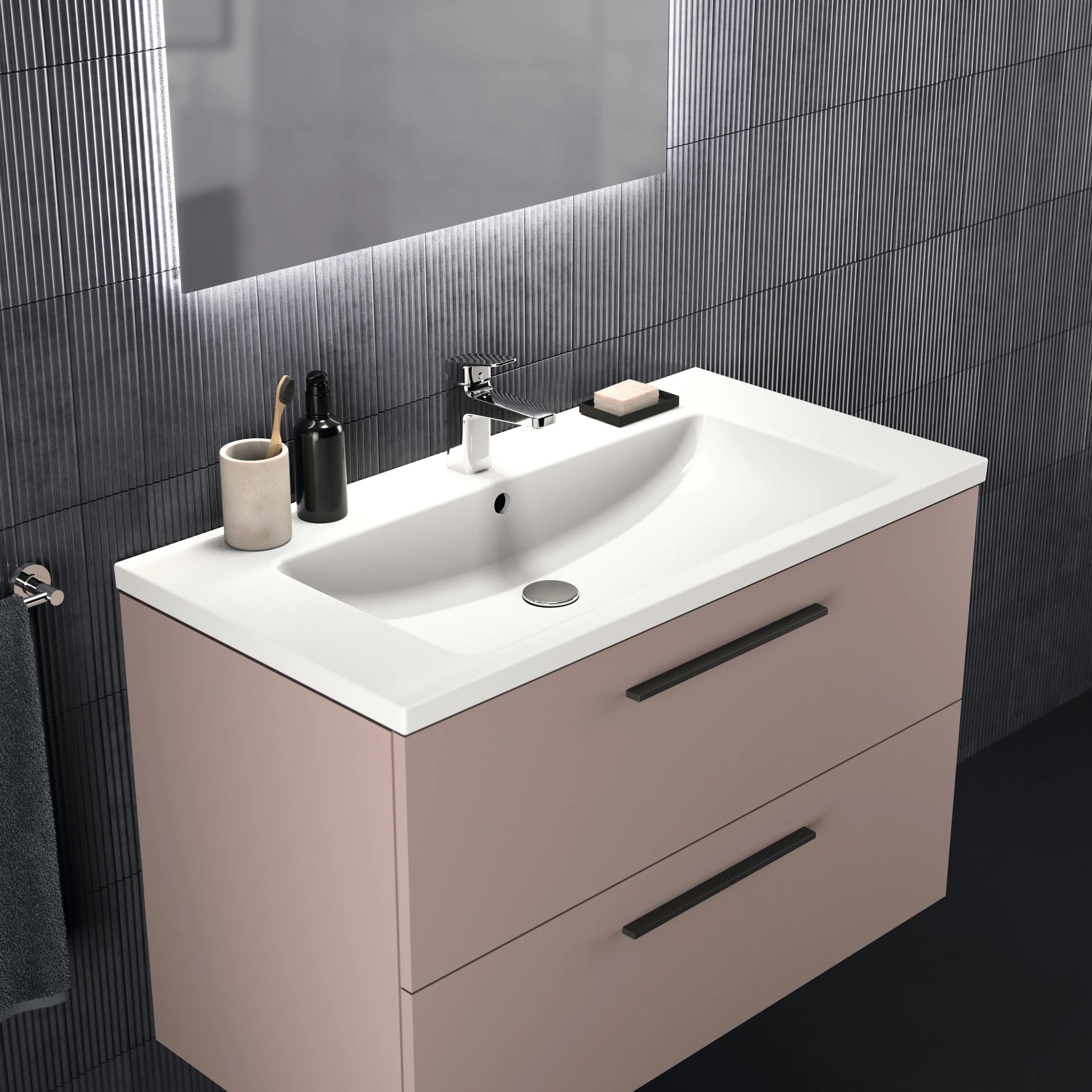 Ideal Standard Waschtischunterschrank „i.lifeB“ 100 × 63 × 50,5 cm Greige matt Ideal Standard Waschtischunterschrank „i.lifeB“ 100 × 63 × 50,5 cm Greige matt