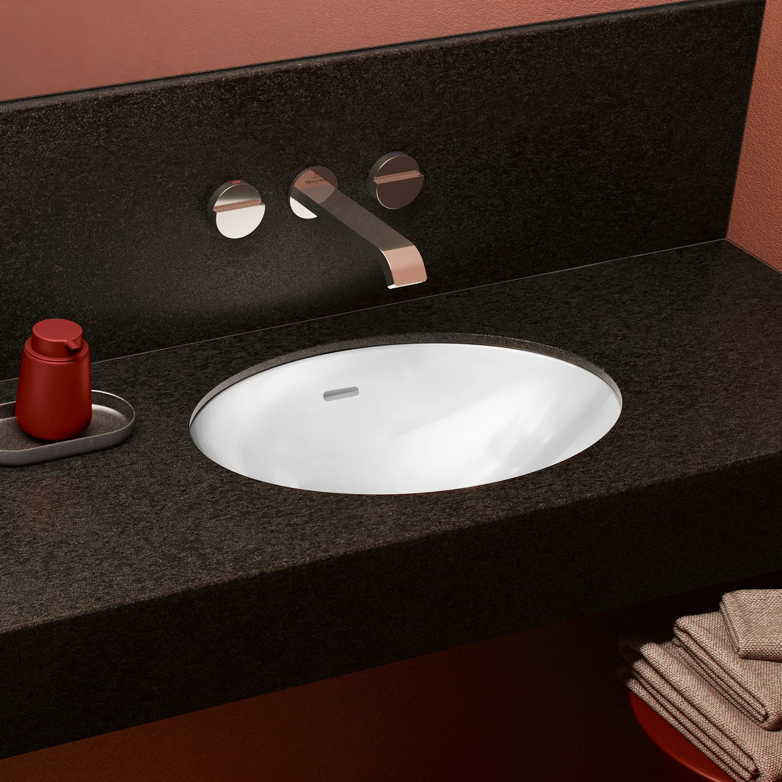 Villeroy & Boch Unterbauwaschtisch aus TitanCeram „Loop & Friends“ 570 × 410 × 215 mm, ohne Hahnlochbohrung in Weiß Alpin Villeroy & Boch Unterbauwaschtisch aus TitanCeram „Loop & Friends“ 570 × 410 × 215 mm, ohne Hahnlochbohrung in Weiß Alpin