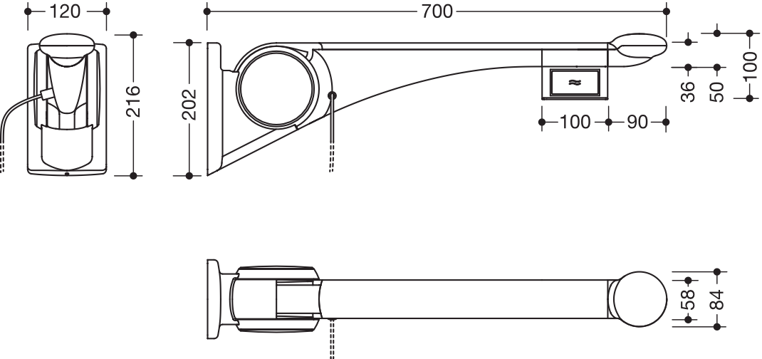 HEWI Stützklappgriff „Serie 802 LifeSystem“