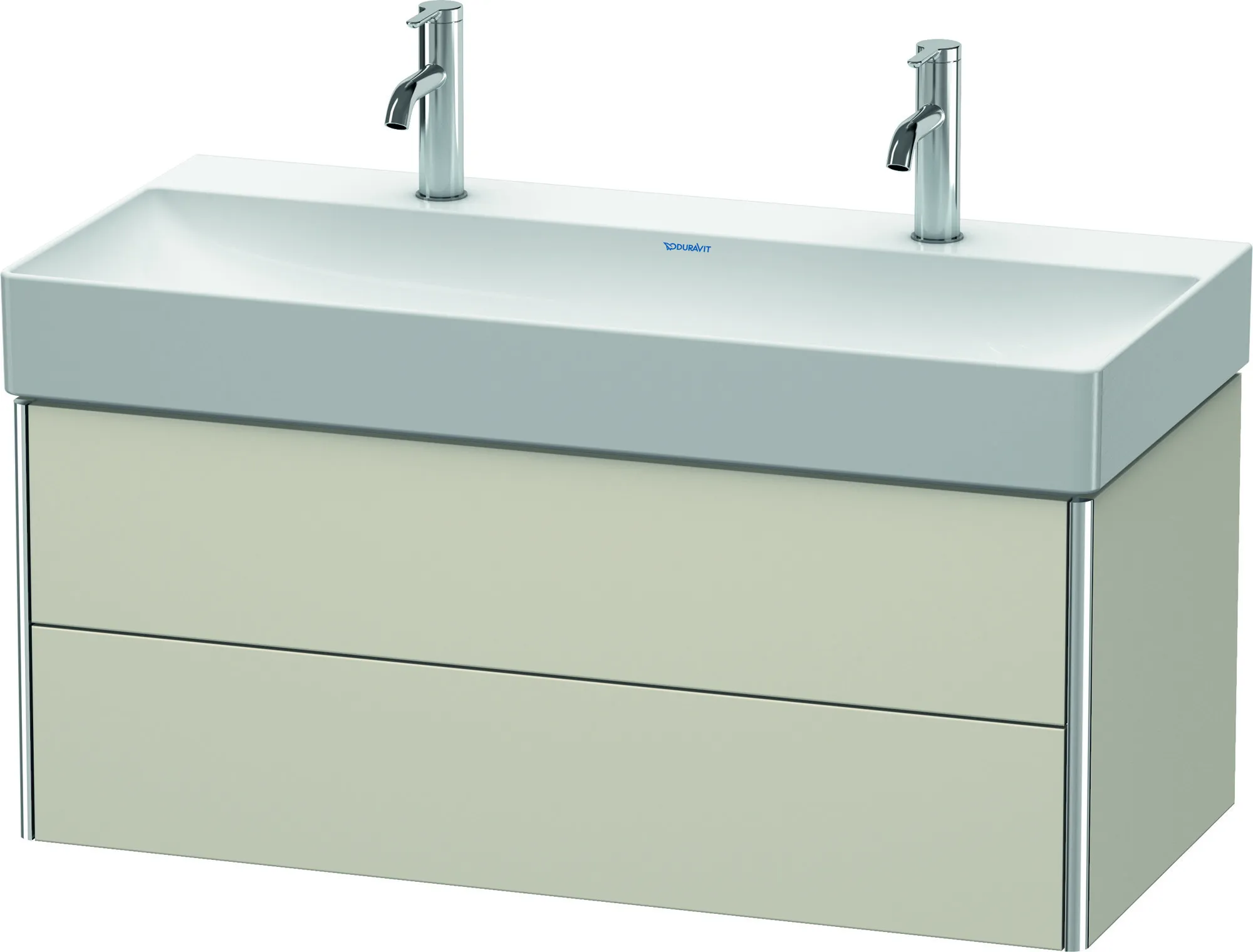 Duravit Waschtischunterschrank wandhängend „XSquare“ 98,4 × 39,7 × 46 cm Taupe Matt