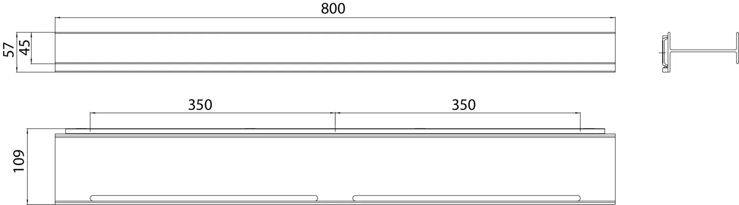 emco Wandreling S 85, schwarz, 800 mm emco Wandreling S 85, schwarz, 800 mm