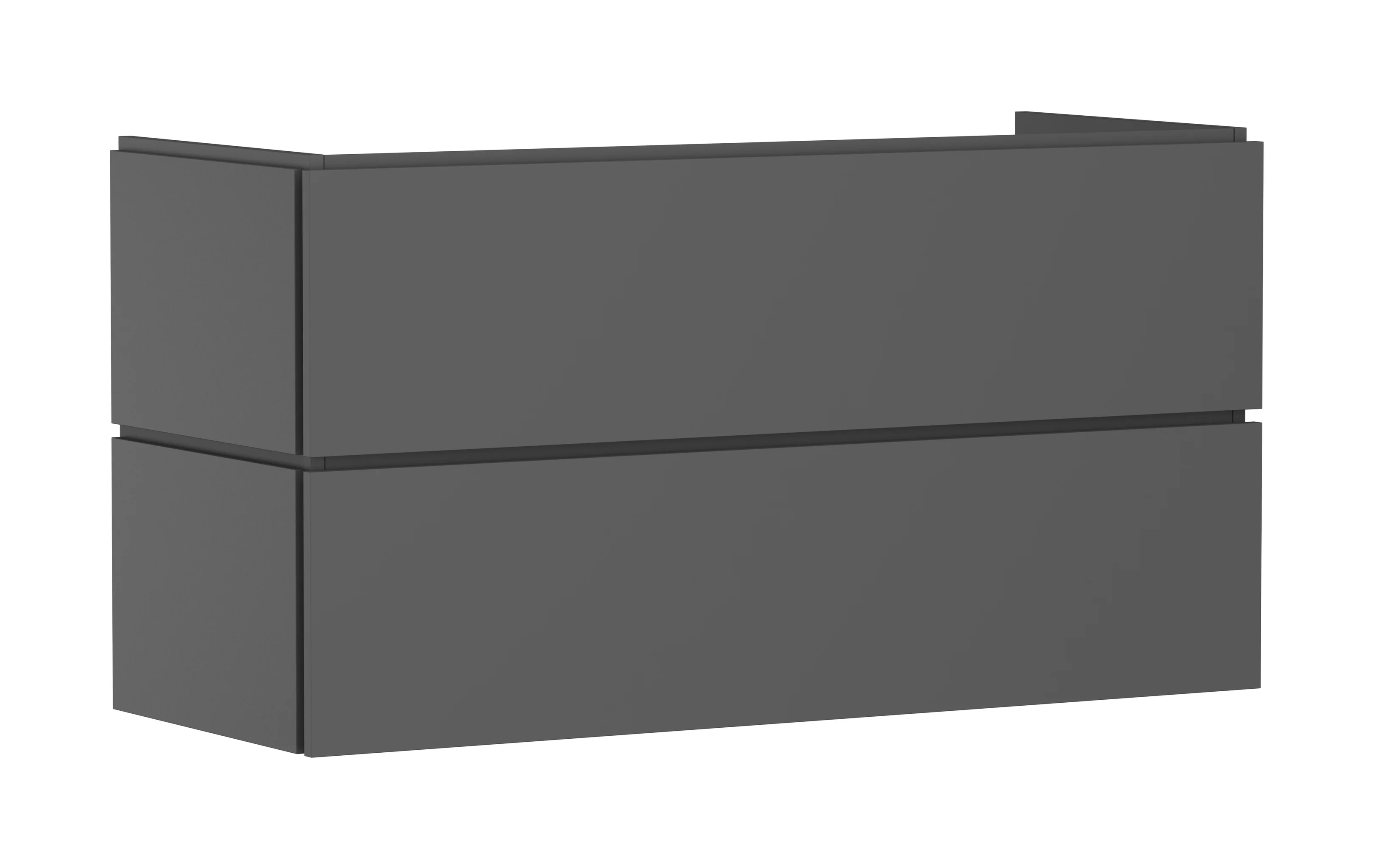 Hansgrohe Waschtischunterschrank Xilesa E, Schiefergrau Matt, 1180x470 mm, 2 Schubkästen, Vollauszug mit SoftClose, vormontiert