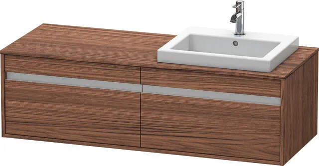 Duravit Waschtischunterschrank wandhängend „Ketho“ 140 × 42,6 × 55 cm Nussbaum Dunkel Duravit Waschtischunterschrank wandhängend „Ketho“ 140 × 42,6 × 55 cm Nussbaum Dunkel